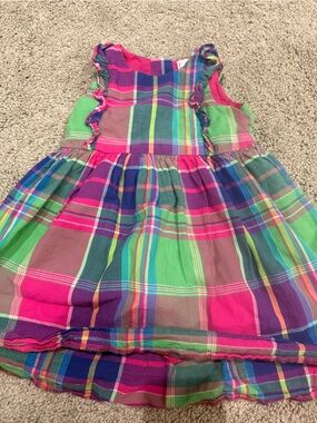 Ralph Lauren plaid button up dress + bloomer set